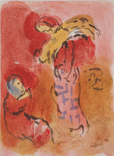 Marc CHAGALL : La Bible, La glanneuse, Lithographie originale (vue générale) - Crédit photo : Galerie Art.Paris