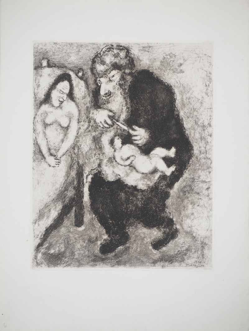 Marc CHAGALL : La circoncision, c, Gravure originale (vue générale) - Crédit photo : Galerie Art.Paris