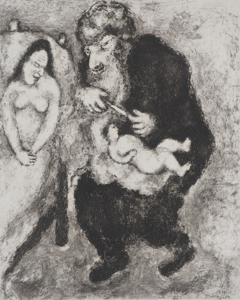 Marc CHAGALL : La circoncision, c, Gravure originale (photo de détail 3) - Crédit photo : Galerie Art.Paris