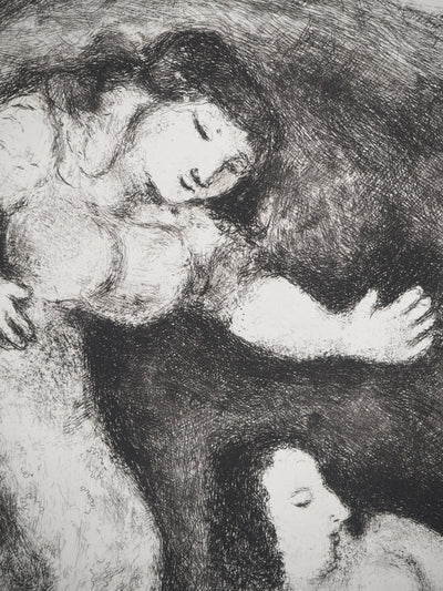 Marc CHAGALL : Loth et ses filles, c, Gravure originale (photo de détail 4) - Crédit photo : Galerie Art.Paris