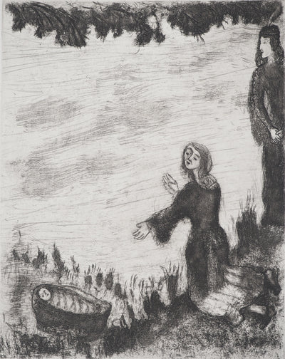 Marc CHAGALL : Moïse sauvé des eaux, c, Gravure originale (photo de détail 3) - Crédit photo : Galerie Art.Paris