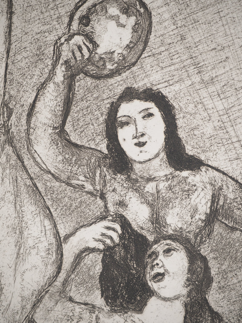 Marc CHAGALL : Danse de Marie, sœur de Moïse, c, Gravure originale (photo de détail 5) - Crédit photo : Galerie Art.Paris