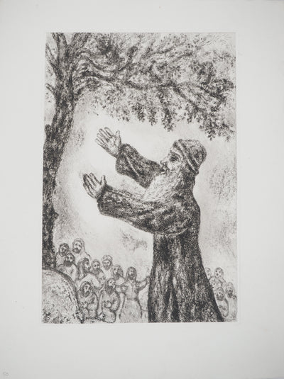 Marc CHAGALL : Exhortation de Josué, c, Gravure originale (vue générale) - Crédit photo : Galerie Art.Paris