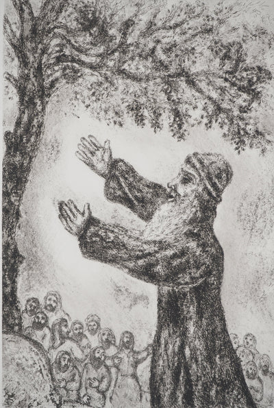 Marc CHAGALL : Exhortation de Josué, c, Gravure originale (photo de détail 3) - Crédit photo : Galerie Art.Paris