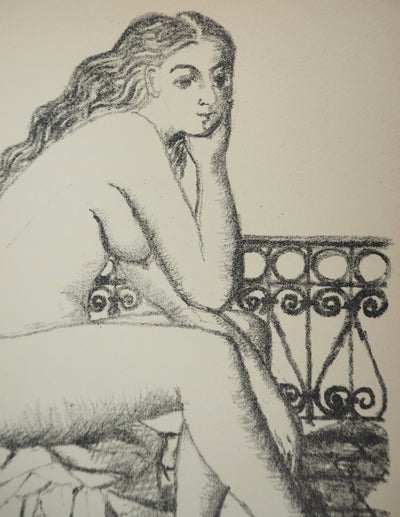 Paul DELVAUX : Nu pensi, Lithographie originale (photo de détail 4) - Crédit photo : Galerie Art.Paris