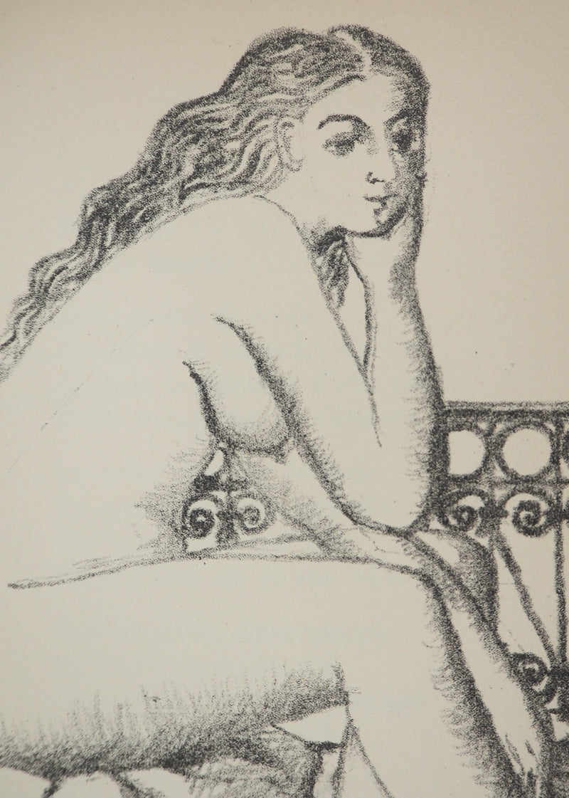 Paul DELVAUX : Nu pensi, Lithographie originale (photo de détail 5) - Crédit photo : Galerie Art.Paris