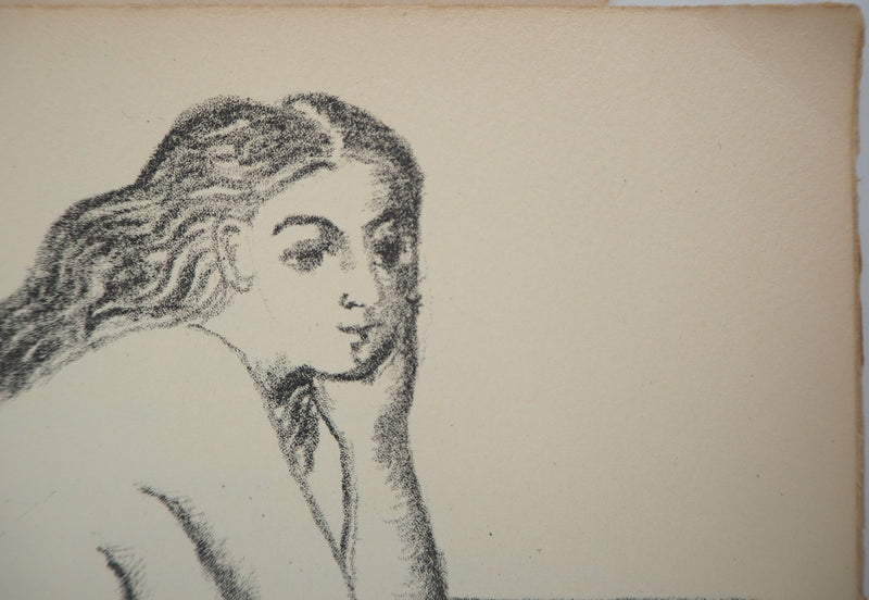 Paul DELVAUX : Nu pensi, Lithographie originale (photo de détail 7) - Crédit photo : Galerie Art.Paris