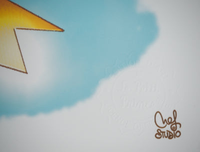 Antoine DE SAINT-EXUPERY et Jordi NEF : Le Petit Prince joue à la marelle, Lithographie signée