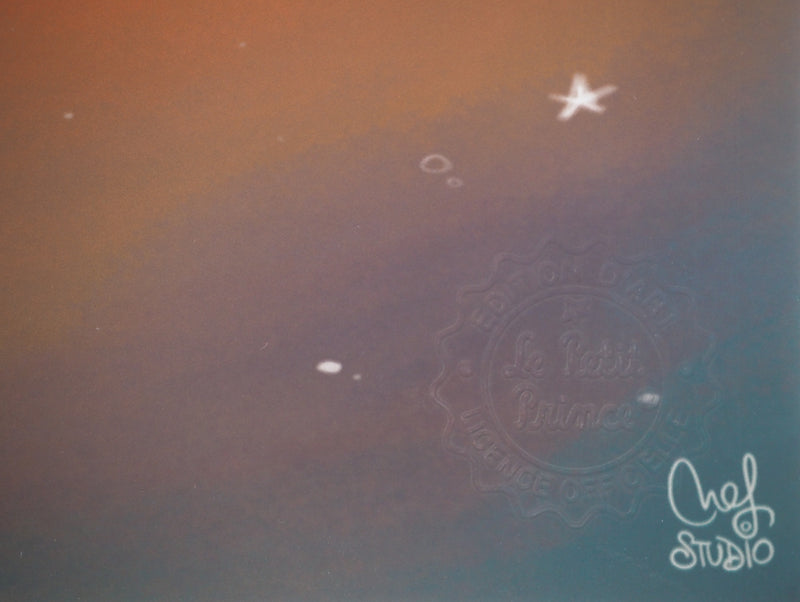 Antoine DE SAINT-EXUPERY et Jordi NEF : Le Petit Prince et le coucher de soleil, Lithographie signée