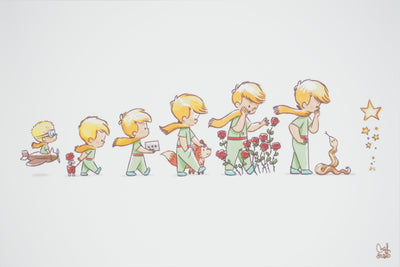 Antoine DE SAINT-EXUPERY et Jordi NEF : Les aventures du Petit Prince, Lithographie signée