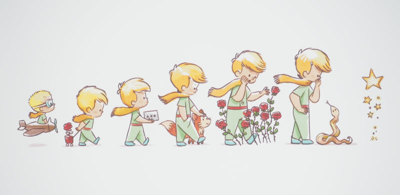 Antoine DE SAINT-EXUPERY et Jordi NEF : Les aventures du Petit Prince, Lithographie signée