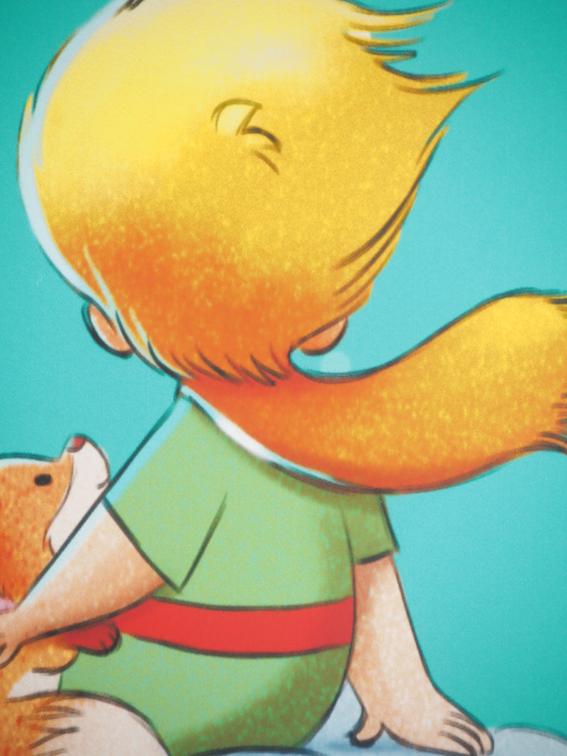 Antoine DE SAINT-EXUPERY et Jordi NEF : Le Petit Prince et son ami le renard, Lithographie signée