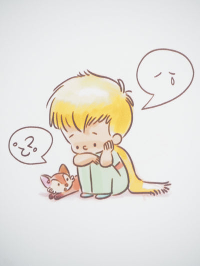 Antoine DE SAINT-EXUPERY et Jordi NEF : Le Petit Prince et le renard, Lithographie signée