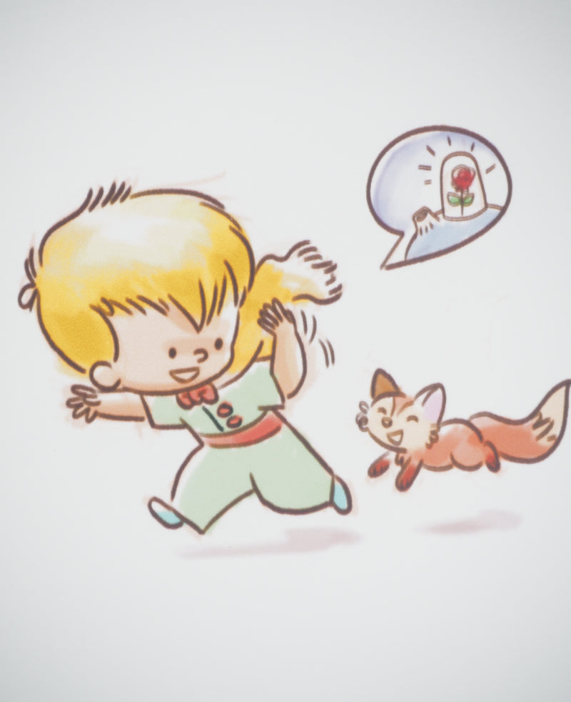 Antoine DE SAINT-EXUPERY et Jordi NEF : Le Petit Prince et le renard, Lithographie signée