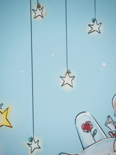 Antoine DE SAINT-EXUPERY et Jordi NEF : Le Petit Prince sur la planète fleurie, Lithographie signée