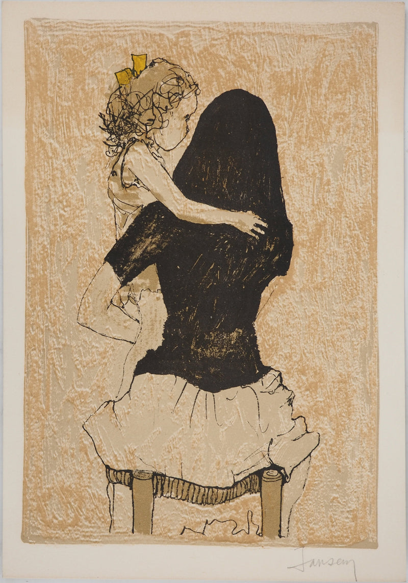 Jean JANSEM : Femme et enfant, Lithographie originale (vue générale) - Crédit photo : Galerie Art.Paris
