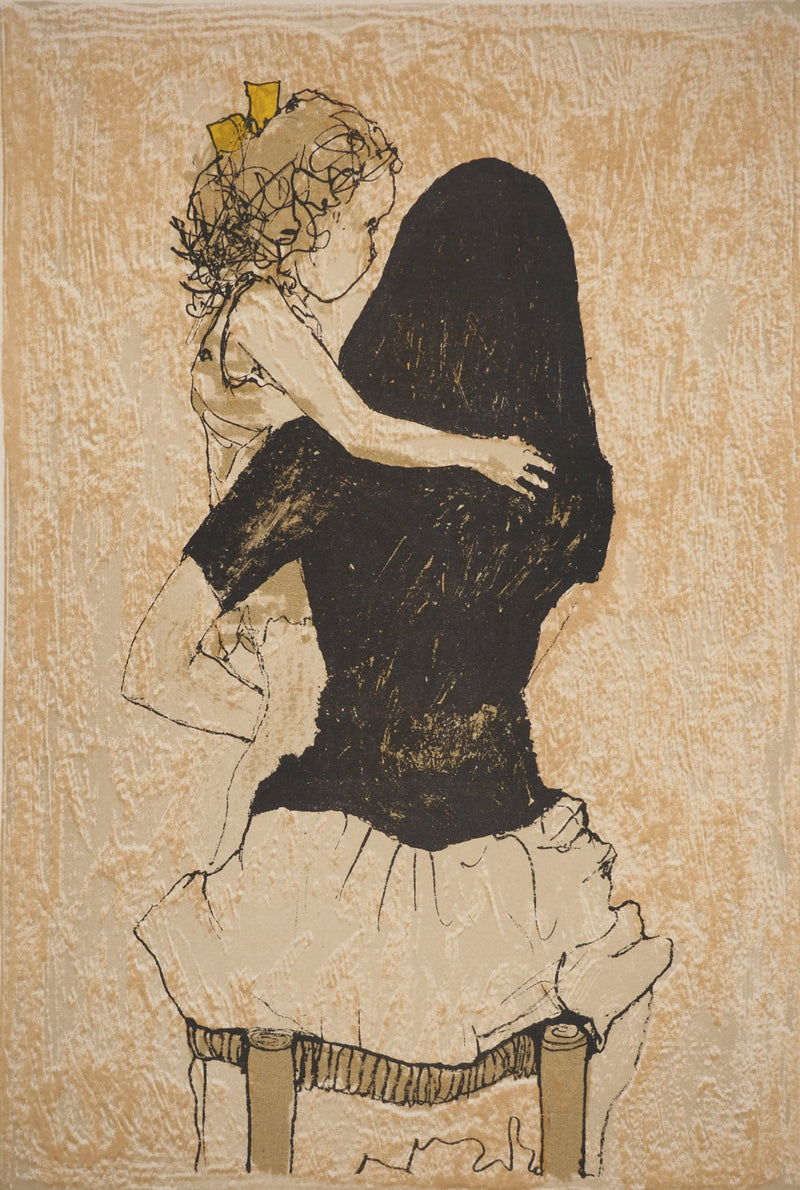 Jean JANSEM : Femme et enfant, Lithographie originale (photo de détail 3) - Crédit photo : Galerie Art.Paris