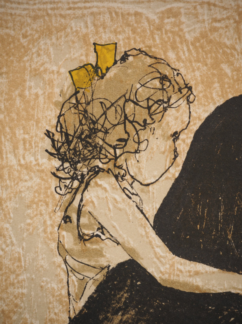 Jean JANSEM : Femme et enfant, Lithographie originale (photo de détail 4) - Crédit photo : Galerie Art.Paris