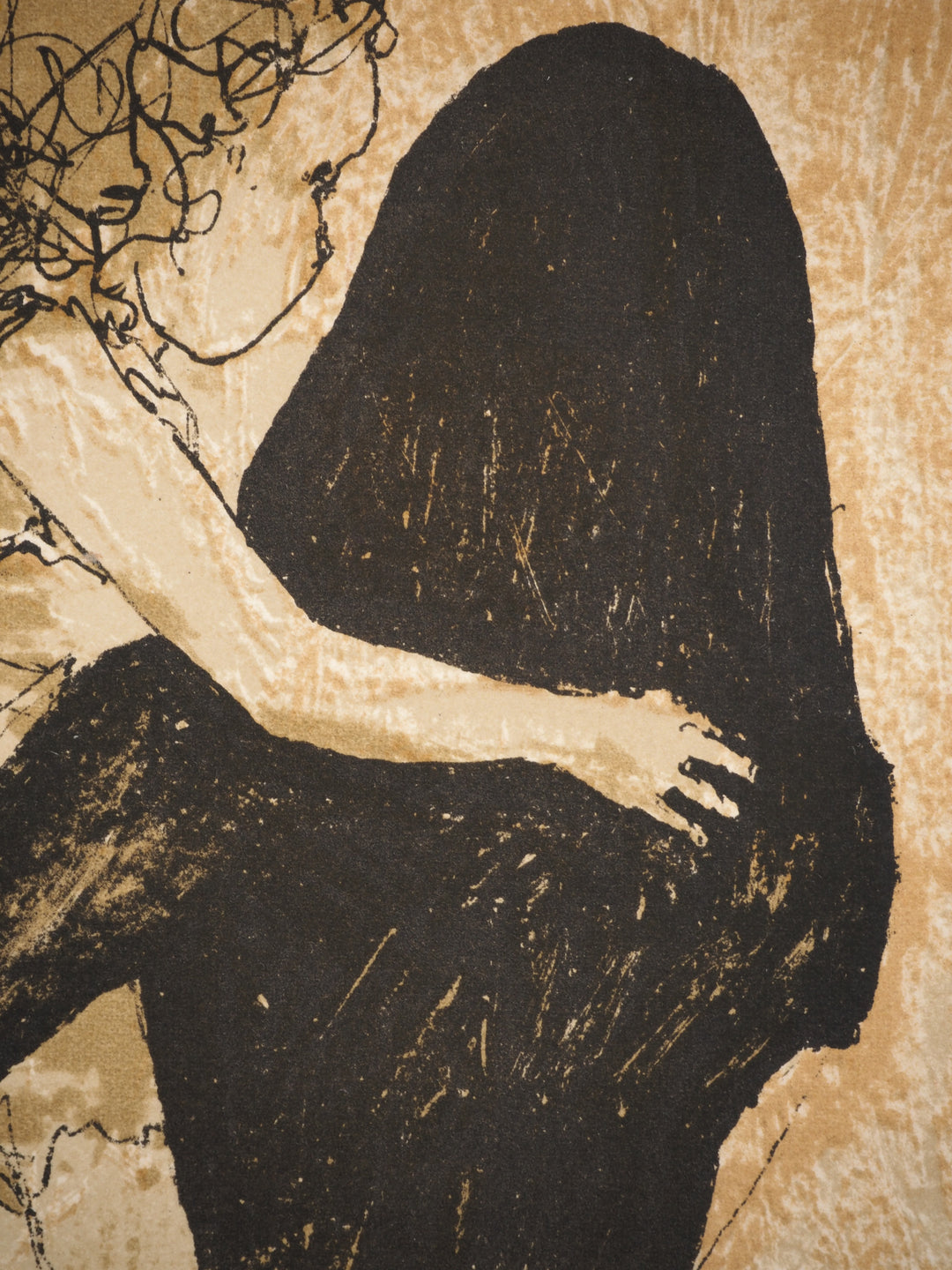 JEAN JANSEM【カフェシアターの一幕】lithograph Jean Jansem | Lithograph On Paper Depicting A Sited Woman | MutualArt