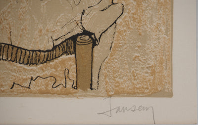 Jean JANSEM : Femme et enfant, Lithographie originale (photo de détail 2) - Crédit photo : Galerie Art.Paris