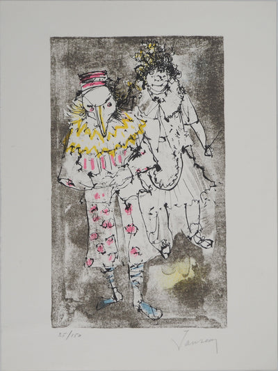 Jean JANSEM : Le carnaval, Lithographie originale (vue générale) - Crédit photo : Galerie Art.Paris