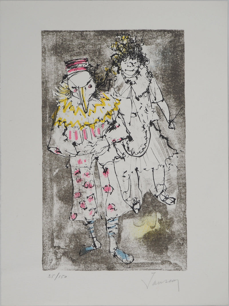Jean JANSEM : Le carnaval, Lithographie originale (vue générale) - Crédit photo : Galerie Art.Paris