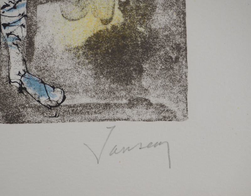 Jean JANSEM : Le carnaval, Lithographie originale (photo de détail 2) - Crédit photo : Galerie Art.Paris