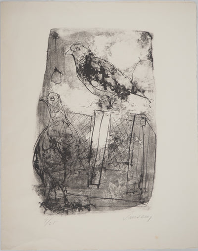 Jean JANSEM : Les oiseaux, Lithographie originale (vue générale) - Crédit photo : Galerie Art.Paris