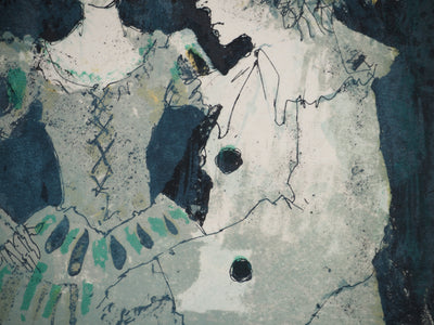Jean JANSEM : Les amants au clair de lune, Lithographie originale (photo de détail 5) - Crédit photo : Galerie Art.Paris