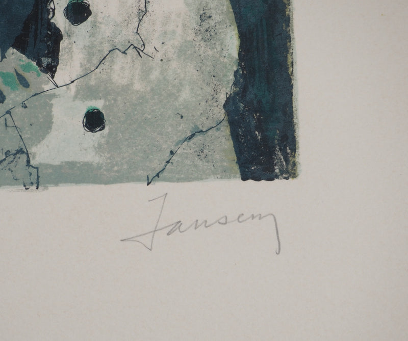 Jean JANSEM : Les amants au clair de lune, Lithographie originale (photo de détail 2) - Crédit photo : Galerie Art.Paris
