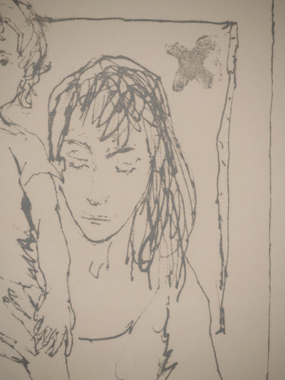 Jean JANSEM : Petit garçon et sa mère, Lithographie originale (photo de détail 4) - Crédit photo : Galerie Art.Paris