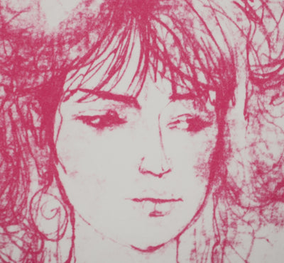 Jean JANSEM : Portrait de Lydie, Lithographie originale (photo de détail 4) - Crédit photo : Galerie Art.Paris
