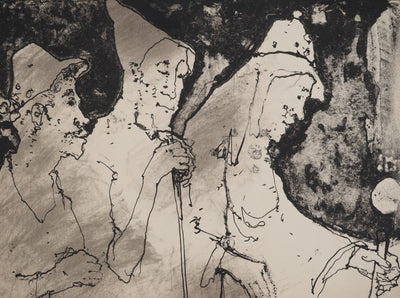 Jean JANSEM : Les trois pèlerins, Lithographie originale (photo de détail 3) - Crédit photo : Galerie Art.Paris
