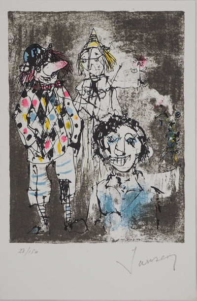 Jean JANSEM : L'Harlequin, Lithographie originale (vue générale) - Crédit photo : Galerie Art.Paris