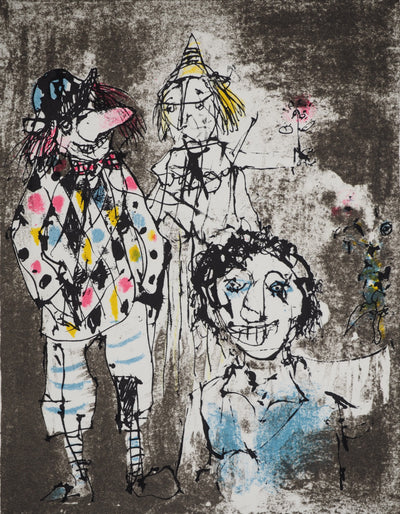 Jean JANSEM : L'Harlequin, Lithographie originale (photo de détail 3) - Crédit photo : Galerie Art.Paris