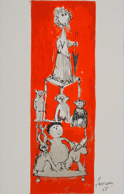 Jean JANSEM : Jouets, Lithographie originale (vue générale) - Crédit photo : Galerie Art.Paris