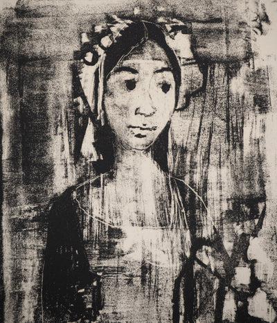 Jean JANSEM : Jeune paysanne , Lithographie originale (photo de détail 4) - Crédit photo : Galerie Art.Paris
