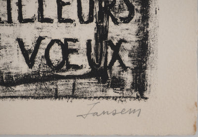Jean JANSEM : Jeune paysanne , Lithographie originale (photo de détail 2) - Crédit photo : Galerie Art.Paris