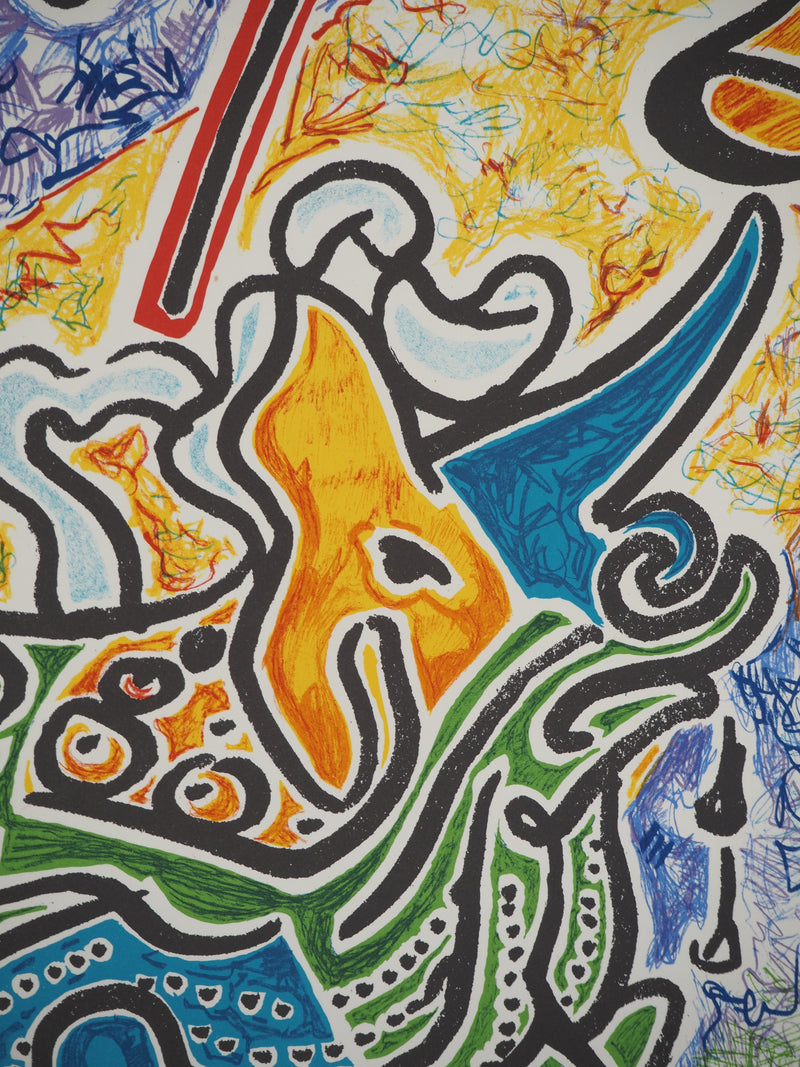 Salvador DALI : Les Vitraux : La vierge et le rhinocéros, Lithographie originale (photo de détail 6) - Crédit photo : Galerie Art.Paris