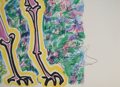 Salvador DALI : Les Vitraux : L'éléphant et la cigogne, Lithographie originale (photo de détail 2) - Crédit photo : Galerie Art.Paris