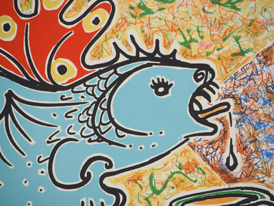 Salvador DALI : Les Vitraux : Le poisson, Lithographie originale (photo de détail 4) - Crédit photo : Galerie Art.Paris