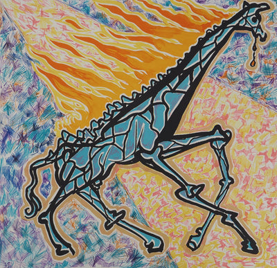 Salvador DALI : Les Vitraux : La girafe en feu, Lithographie originale (photo de détail 3) - Crédit photo : Galerie Art.Paris