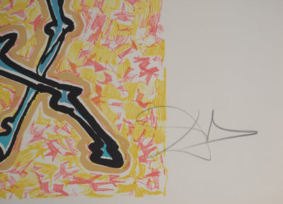 Salvador DALI : Les Vitraux : La girafe en feu, Lithographie originale (photo de détail 2) - Crédit photo : Galerie Art.Paris