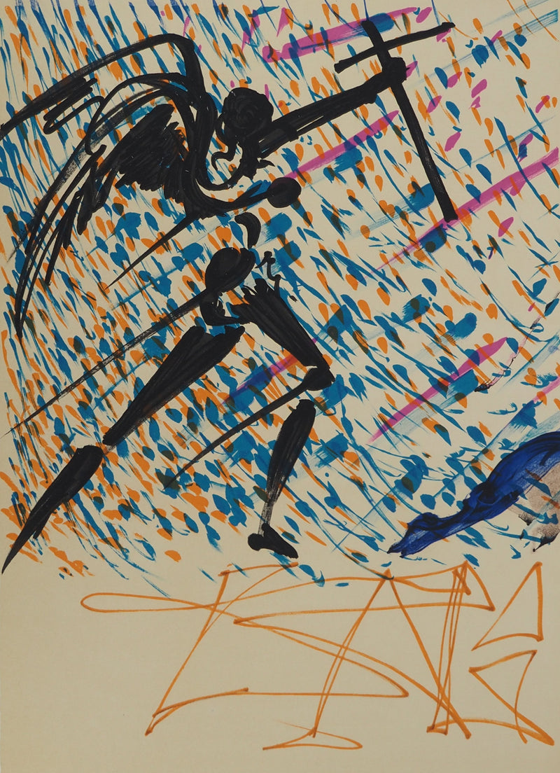 Salvador DALI : Les Vitraux : Exaltation mystique, Lithographie originale (photo de détail 3) - Crédit photo : Galerie Art.Paris