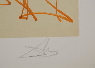 Salvador DALI : Les Vitraux : Exaltation mystique, Lithographie originale (photo de détail 2) - Crédit photo : Galerie Art.Paris