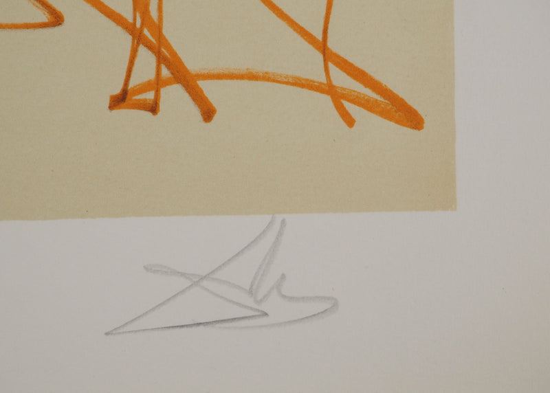 Salvador DALI : Les Vitraux : Exaltation mystique, Lithographie originale (photo de détail 2) - Crédit photo : Galerie Art.Paris