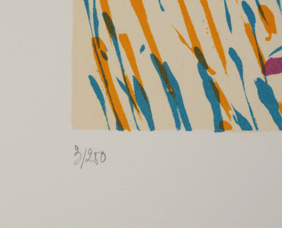 Salvador DALI : Les Vitraux : L'ange, Lithographie originale (photo de détail 7) - Crédit photo : Galerie Art.Paris