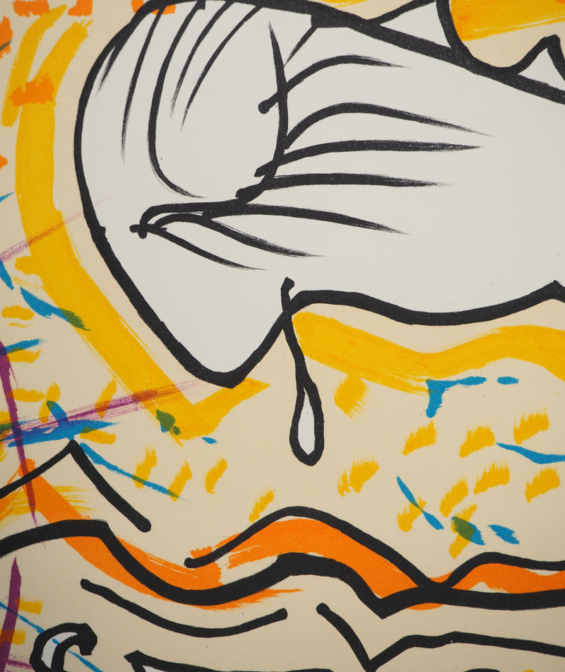 Salvador DALI : Les Vitraux : Le son de la foi, Lithographie originale (photo de détail 4) - Crédit photo : Galerie Art.Paris