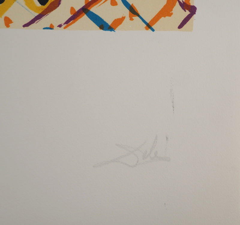 Salvador DALI : Les Vitraux : Le son de la foi, Lithographie originale (photo de détail 2) - Crédit photo : Galerie Art.Paris