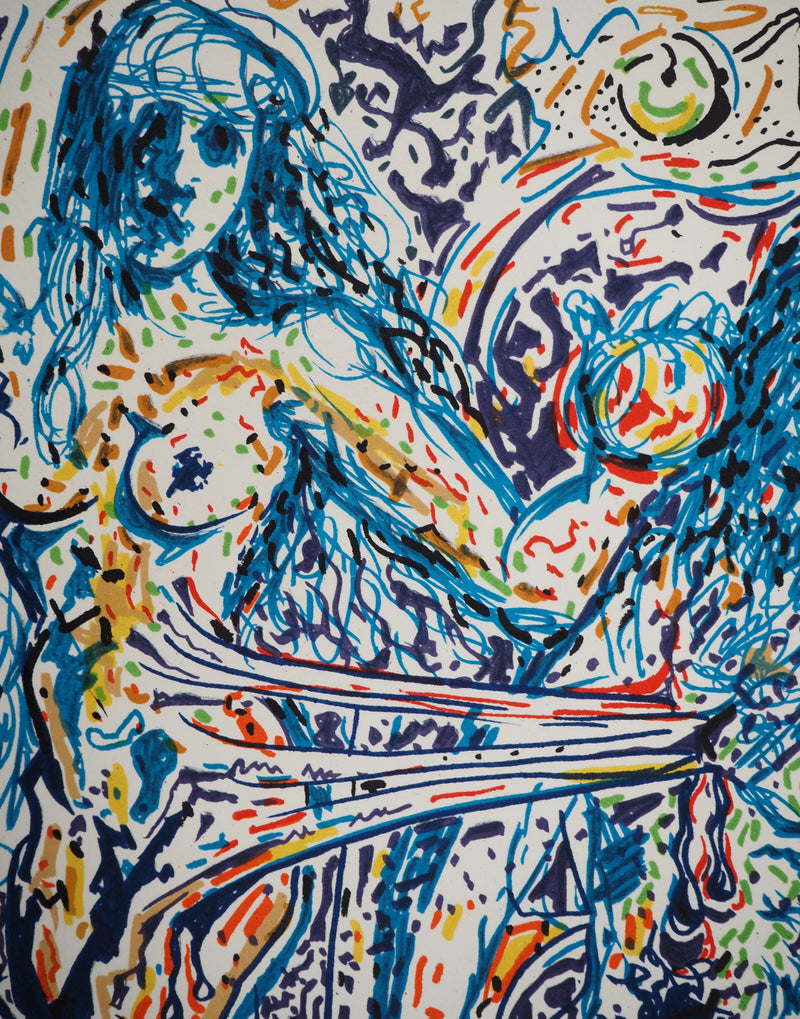 Salvador DALI : Les Vitraux : Le Paradis perdu, Lithographie originale (photo de détail 4) - Crédit photo : Galerie Art.Paris